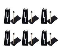 Xnuiasqe 6X 528 Hz Tuning Fork, Silver Tuning Forks 528 Hz for Musical Instrument, Meditation, Relaxation