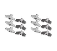 Xnuiasqe 6X Drum Set Fixed Wing Nuts T Type Stand Nut Cymbal Washer Replacement Percussion Instrument Parts