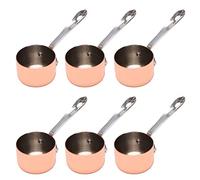 Xnuiasqe 6X Gravy Boats Copper Plated Sauce Cup Milk Cup French Fries Sauce Cup Western Restaurant Special Copper Pot 3.8cm