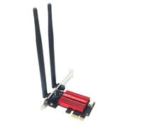 Xnuiasqe 7265AC WiFi5 Card+8DB Antenna 1200M Dual Band 2.4G/5G BT4.2 PCI-E Wireless WIFI Adapter for Win7 Win8 Win10 Win11