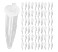 Xnuiasqe 800PCS 1.5ml Lab Mini Plastic Test Tube Centrifuge Vial Snap Cap 42x11mm Clear