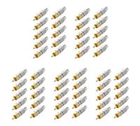 Xnuiasqe Adapter Audio Coaxial Cable Connector Plug Seamless 50 Pcs