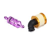 Xnuiasqe Air Filter Sponge Open Alloy Aluminum 04104 with 1/8 1/10 RC Model Car Spare Parts Filter Nitro
