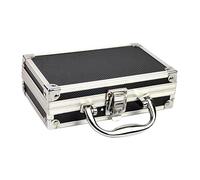 Xnuiasqe Aluminum Alloy Toolbox Accessories Storage Box Practical Aluminum Suitcase Portable Handle Small Toolbox Storage Box Easy to Use Silver & Black