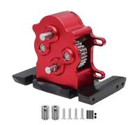 Xnuiasqe Aluminum Dual Transmission Dig Overdrive for 1/10 RC Crawler Car LCG SCX10 Upgrade Parts Red