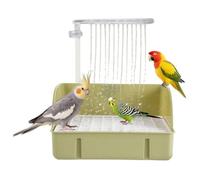 Xnuiasqe Bird Bath, Automatic Parrot Shower Bath with Pump, Birds Shower Bathtub with Running Water Conures Finches, Lovebird