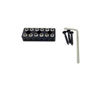 Xnuiasqe Brass Locking Nut for Electric Guitar 6-String, Headless Design String Retainer Saddle Black