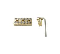 Xnuiasqe Brass Locking Nut, String Retainer Saddle, Headless Electric Guitar 6-String Bronzed
