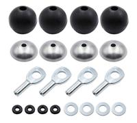 Xnuiasqe Cable Hardware Kit 5mm for Gym Pulley Ball Stoppers, Eyelets& Connectors for DIY Fitness Cable Repair