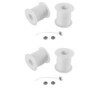 Xnuiasqe Candle DIY Tools,4 Rolls Braided Candle Wick Cotton Core and 400 Pcs Candle Wick Sustainer Tabs for Crafts