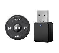 Xnuiasqe Car USB AUX Receiver Wireless Bluetooth Media Button Car Steering Wheel Multifunction Button Car Multifunction Remote Control