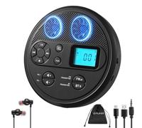 Xnuiasqe CD Player Multi-Functional with Bluetooth, Headphones, LCD, AUX CD Player FM Transmitter USB Playback