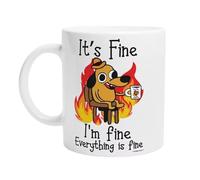 Xnuiasqe Coffee Beer Mug Cup Coffee Mugs Funny Mug Reusable Design Funny Coffee with the Words It'S Everything is Fine for Coffee