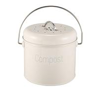 Xnuiasqe Compost Bin 3L - Stainless Steel Kitchen Compost Bin - Kitchen Composter for Food Waste - Coal Filter