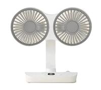 Xnuiasqe Desktop Double-Head Fan, Desktop Fan, Oscillating Fan, Low-Noise Double-Head Fan, High-Wind Power Electric Fan