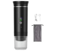 Xnuiasqe Digital Display Capsule Coffee Maker Portable Espresso Coffee Machine for Car& Home Camping Use Black