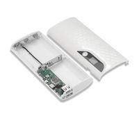 Xnuiasqe DIY Battery Charger Box for Mobile Phone Power Supply No Built-in Battery 18650 Battery Compatible Detachable Case Power Bank White