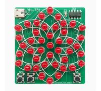 Xnuiasqe DIY Electronic Kit Electronic Windmill Flowing Water Light 43 LED 5V Fun Soldering Component Practice Kit