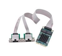 Xnuiasqe Dual Port Gigabit Ethernet Mini PCIE to RJ45 Network Adapter I350-AM2 2 Port Wired Network Card for Server Split Type
