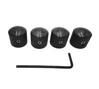 Xnuiasqe Electric Guitar Volume Tone Knob Set -Carved Knob 4 Pcs Metal Knobs with Holes, Includes Wrench