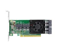 Xnuiasqe Expansion Card PLX8749-8I 8-Port U. 2 Adapter PCIex16 Solid-State SSD PCIe to U. 2 SFF-8643 NVMe