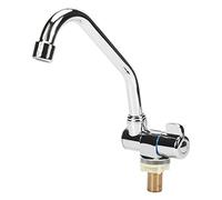 Xnuiasqe Foldable RV Faucet Rotating Single Handle Deck/Wall Mounted RV Kitchen Tap Copper Cold Water