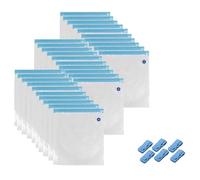 Xnuiasqe For 3D Printer Filament Compatible 30pcs Printer Vacuum Bags 30x34 cm with 6 Bag Clip Reusable Compression Storage Bags