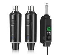Xnuiasqe For PA System Compatible 2.4GHz Wireless Microphone System Transmitter& Receiver, 150ft Transmission Range, Audio Mixer(Two Transmitters)