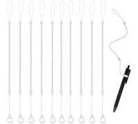 Xnuiasqe For Tethering Stylus to Touchscreen Compatible 10pcs Pen Lanyards, Anti-Lose Pen Leash with Silicone Loops Elastic Lanyard