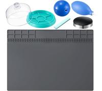 Xnuiasqe for Watchmaker Maintenance Accessories 6Pc Watch Cleaning Set with Wheel Pivot Repair Tool, Watch Cleaning Putty, Repair Mat
