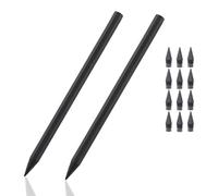 Xnuiasqe Forever Pencil 2Pcs Metal Alloy Writing Instrument, Includes 12 Replaceable Nibs, Never Sharpens Need