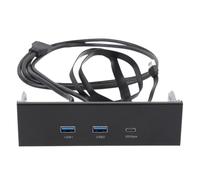 Xnuiasqe Front Panel Hub GEN2x2 5.25" 19 Pin 20Gbps Optical Drive Extension Panel USB A TYPE-C 3 Ports for Computer Accessories