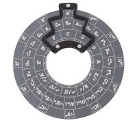 Xnuiasqe Guitar Music Disc Circle of Fifths, Circle of Fifths Wheel Melody Tool Chord Wheel Without Base Gray