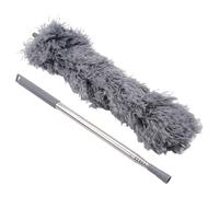 Xnuiasqe Gutter Cleaning Brush Roofing Tool with Telescopic Extendable Pole 8.2Ft Guard Cleaner Tool Easy Remove Leave, grey