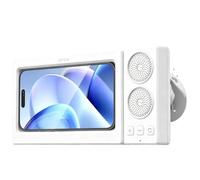 Xnuiasqe Hi-Res Sound Mode Portable Speaker Mobile Phone for Home Use Shower Phone Holder Waterproof Touch Screen White