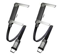 Xnuiasqe Hidden Holder Charger Cable with Stand(2pcs), 240W PD Type-C to Type-C Fast Charging Cable, 2-In-1 Gaming Desk Mounting
