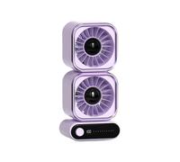 Xnuiasqe High-Speed Desktop Fan 4000mAh Rechargeable Battery Dual-Head Rotating Air Circulation 100 Speed Adjustment C
