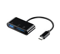 Xnuiasqe High-Speed USB2.0 Type-C Card Reader SD TF Memory Card Reader USB C OTG Adapter Data Transmission Device Transmitter Black
