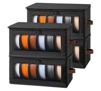 Xnuiasqe Ideal for Home Studio 4 Pack 3D Printer Filament Storage Boxes Holds Up to 24 Rolls with Desiccant Included