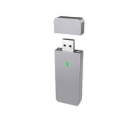 Xnuiasqe M.2 NVMe SATA SSD Enclosure USB-A Port 10Gbps USB3.2 Gen2 External M.2 Case for M.2 2230 2242 SSD Silver Grey