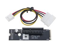 Xnuiasqe M.2 NVME to PCIE X1 X4 X16 Converter Adapter PCIe 4.0 X4 to M.2 M-Key Expansion Card Supports 2260 2280 with IDE Cable