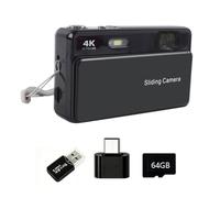 Xnuiasqe M15 4K Slide Digital Camera 2.8Inch IPS Screen Autofocus Vlogging Camera 16X Zoom Video Photography Camera 64GB
