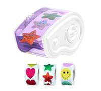 Xnuiasqe Manual Sticker Dispenser for 1-1.5 Inch Roll Stickers(1500Pcs) for Kids Gift Decoration Rewards Puple