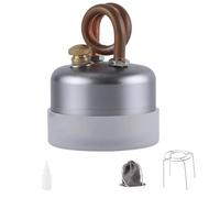 Xnuiasqe Mini Alcohol Stove Heat Rubber Base Leak Proof Compact Windproof Portable Vaporized Alcohol with Stand Sliver