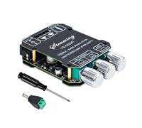 Xnuiasqe Mini Bluetooth 2.0 Audio Amplifier -502MT 50W+50W Hi-Fi Stereo Power Amp AUX Input Low Noise Adjustable Treble EQ