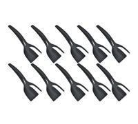 Xnuiasqe Multifunctional Steak Frying Spatula Clip Two in One Spatula Clip Food Clip Frying Pan Spatula Omeletteclip Black
