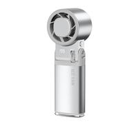 Xnuiasqe Neck Ice Pack Cooling Fan 9000mAh Semiconductor Refrigeration Mini Handheld Fan Turbine High-Speed Strong Electric Fan B