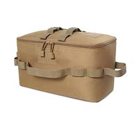 Xnuiasqe Outdoor Camping Storage Bag Gas Stove Canister Pot Carry Bag Picnic Bag Cookware Utensils Organizer Khaki