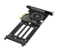 Xnuiasqe PCIe 5.0 X4 Adapter Card PCIe 5.0 Adapter Card E1.S/E3.S (EDSFF Gen-Z) SSD Adapter Card with Cooling Fan