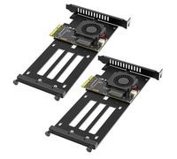 Xnuiasqe PCIe 5.0 X4 to E1.S/E3.S (EDSFF Gen-Z) SSD Adapter Card with Cooling Fan for Desktop Server